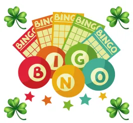 bingo cards surrounded by shamrocks