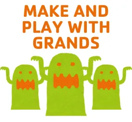 Three green ghosts